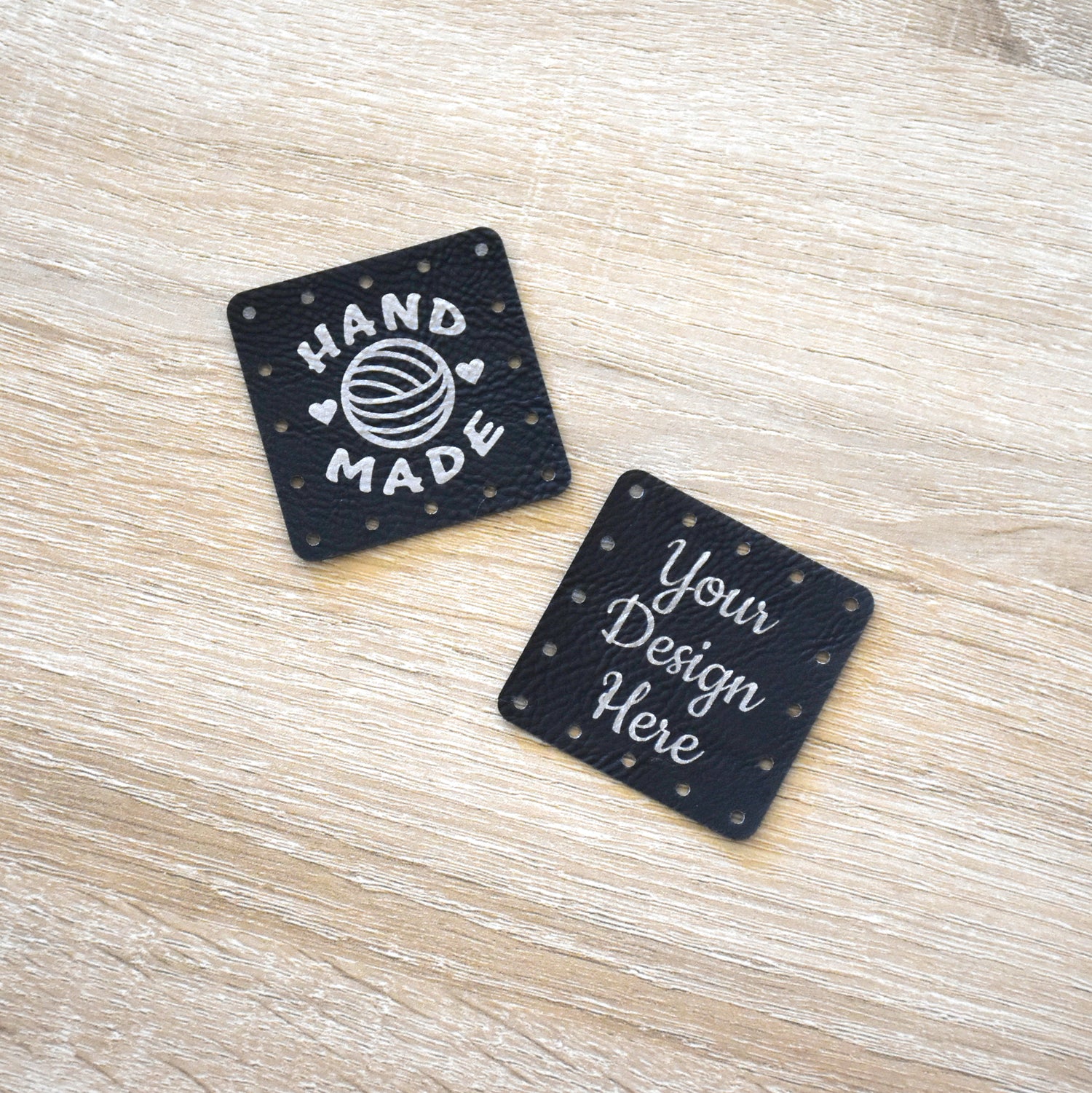 Custom Metallic Inlay Sew-On Patches - Black