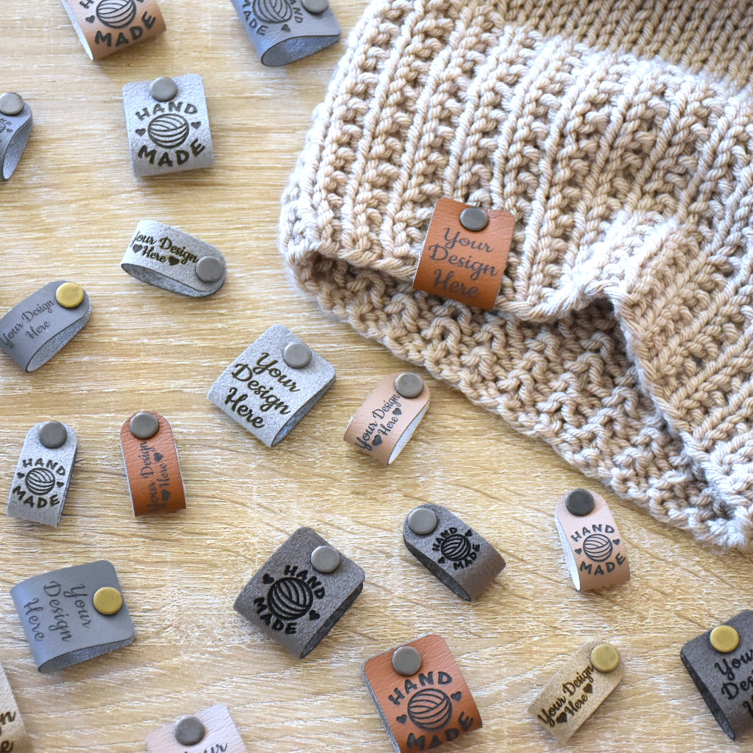 Handmade Knitwear Clothing Rivet Tags and Labels