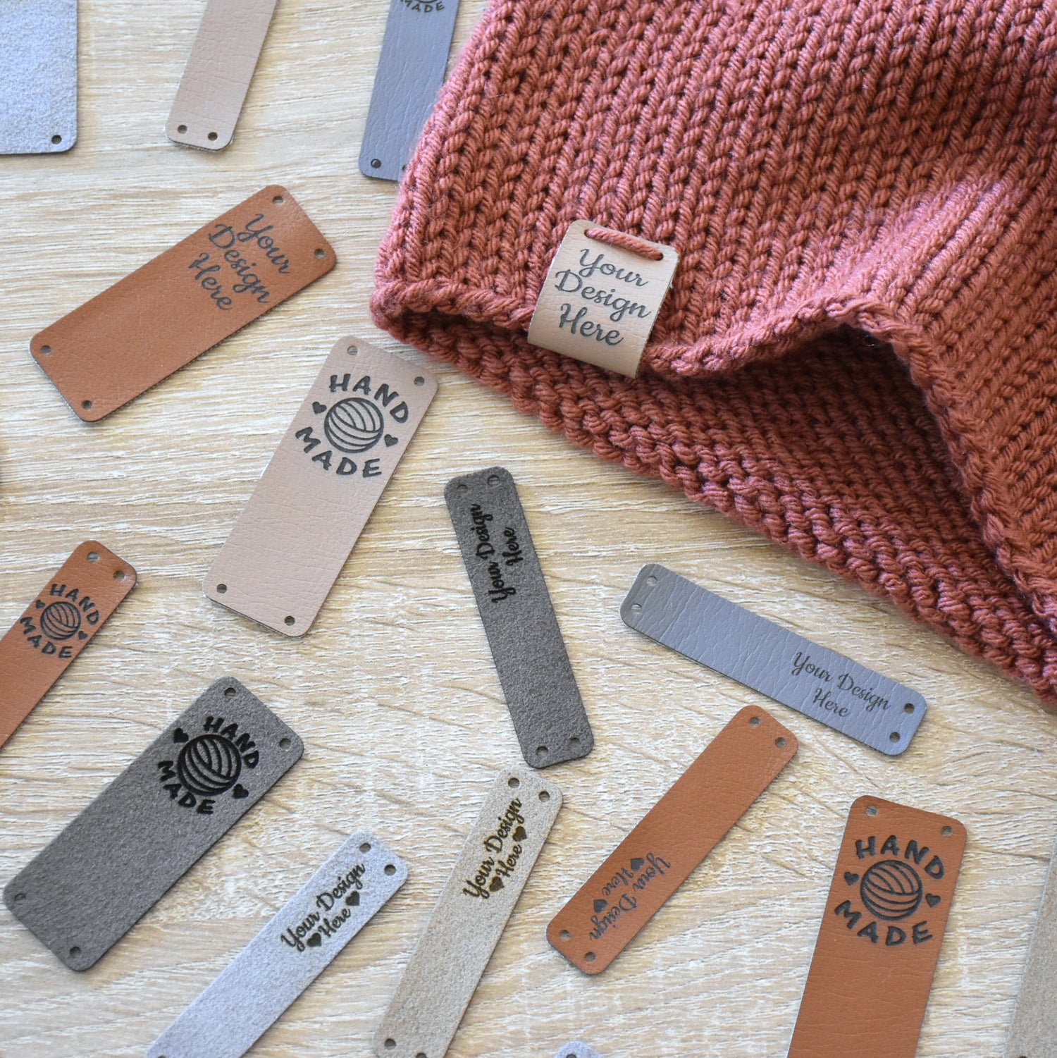 Handmade Sew-On Knitwear Clothing Tags and Labels
