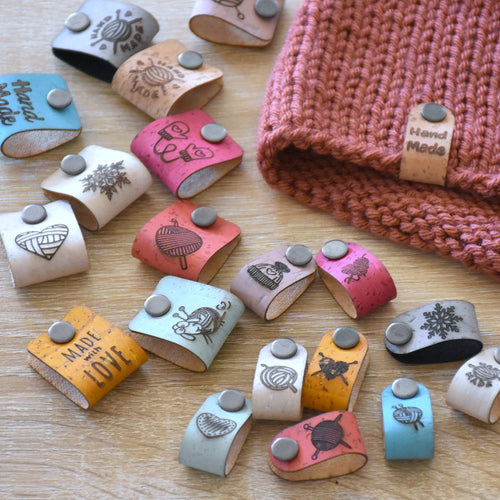 Knitting Crochet Clothing Knitwear Handmade Cork Rivet Tags