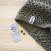 Custom Ultrasuede Rivet Tags - Gray