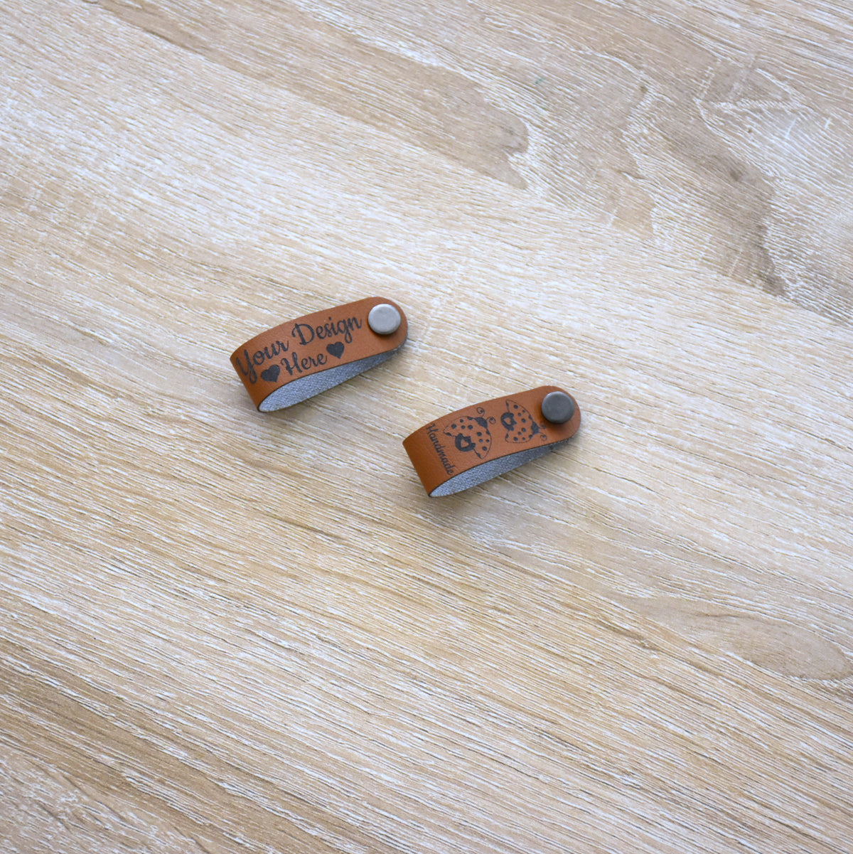 Custom Ultraleather Rivet Tags - Curry