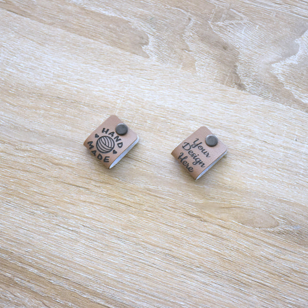 RE - ORDER - Ultraleather Rivet Tags - Cashmere