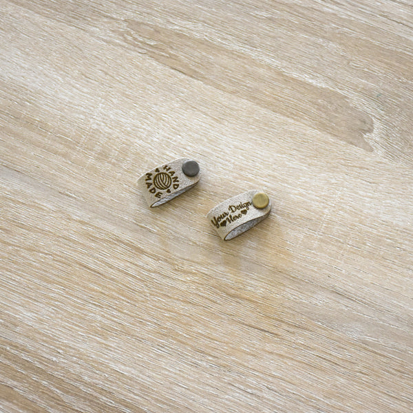 RE - ORDER - Ultrasuede Rivet Tags - Sahara