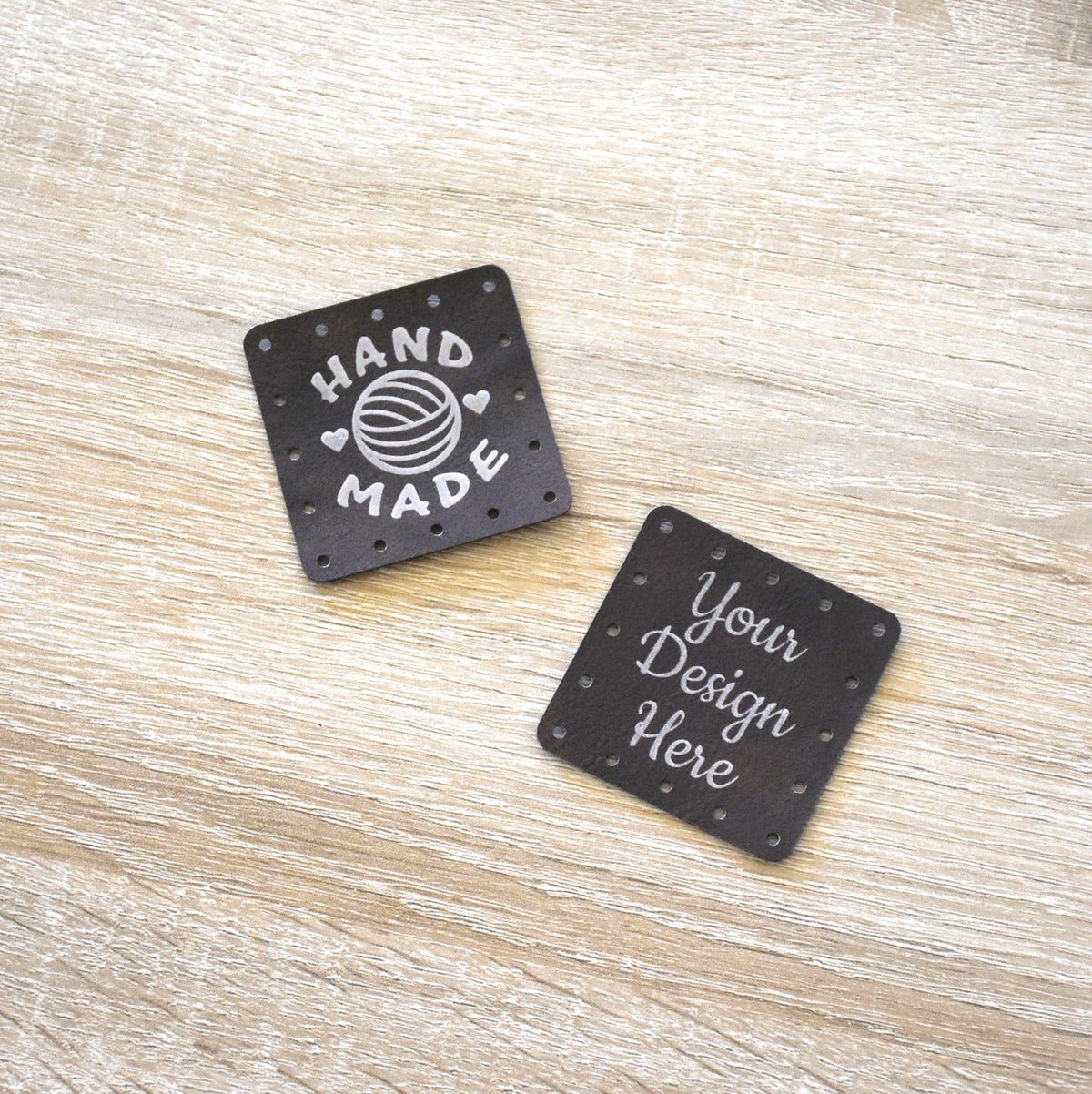 Wholesale Metallic Inlay Sew-On Patches - Brown