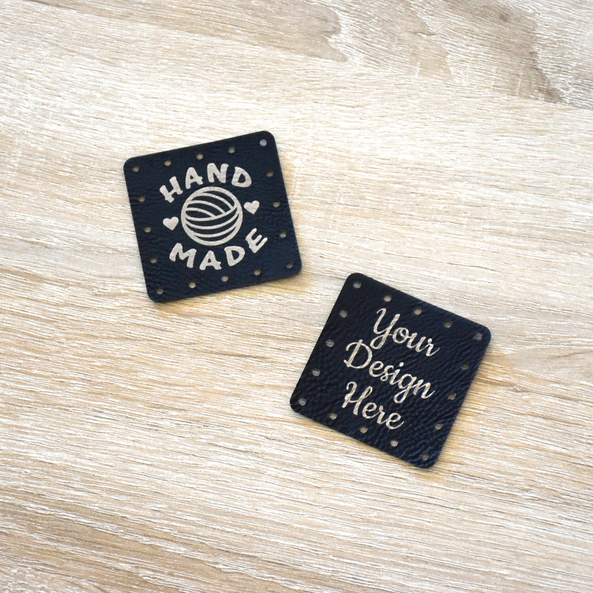 Custom Metallic Inlay Sew-On Patches - Black