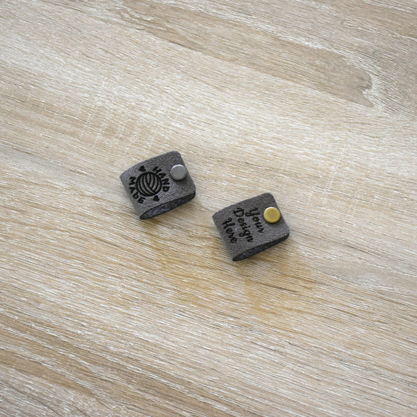 RE - ORDER - Ultrasuede Rivet Tags - Beaver