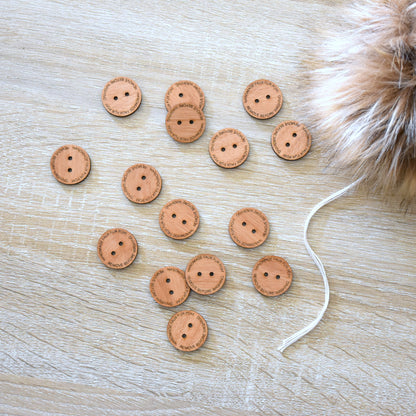 Set of 40 | Wooden Pom Pom Buttons