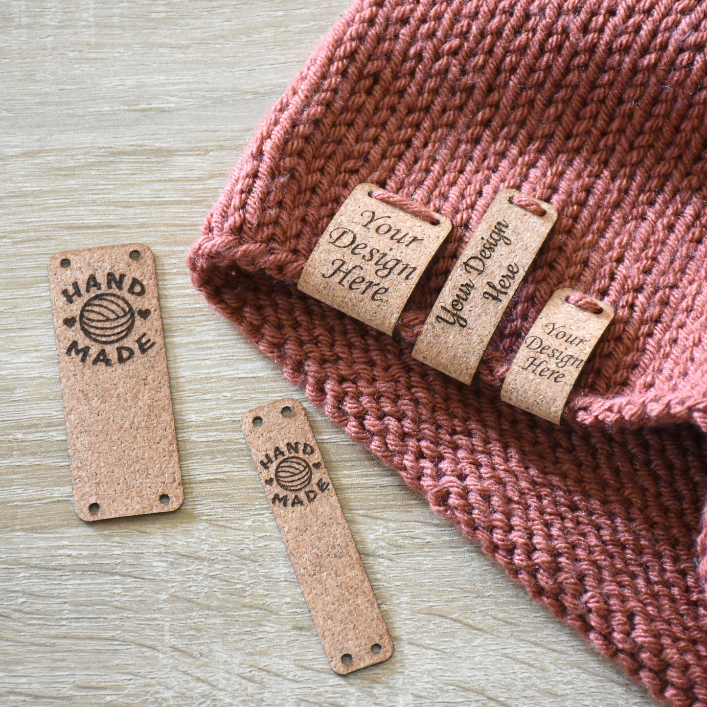 RE - ORDER - Natural Cork Sew-On Tags
