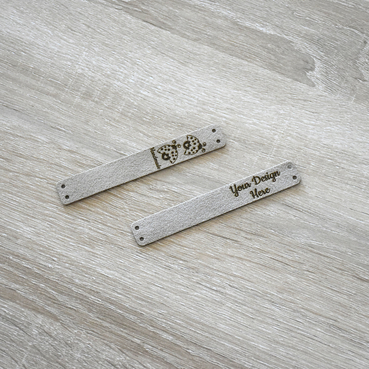 Wholesale Ultrasuede Sew-On Tags - Sahara