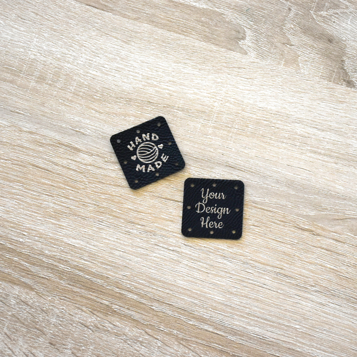 Custom Metallic Inlay Sew-On Patches - Black