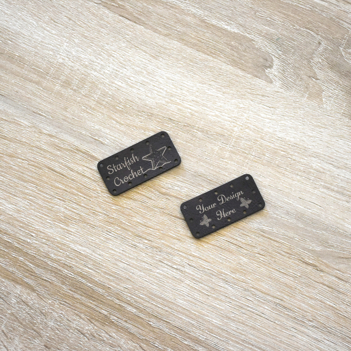 Wholesale Metallic Inlay Sew-On Patches - Brown