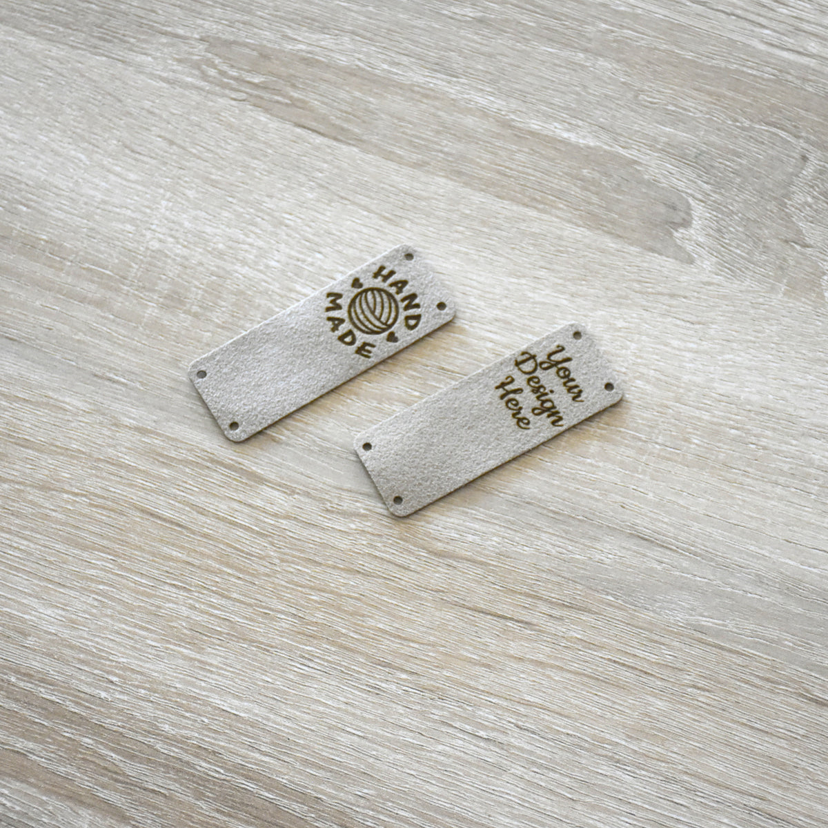 Wholesale Ultrasuede Sew-On Tags - Sahara