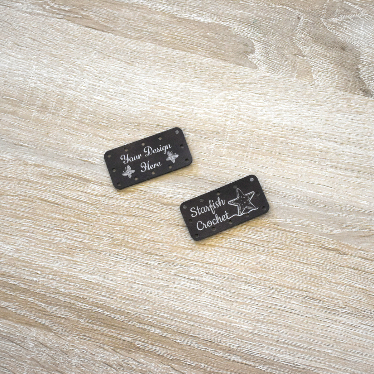 Wholesale Metallic Inlay Sew-On Patches - Brown