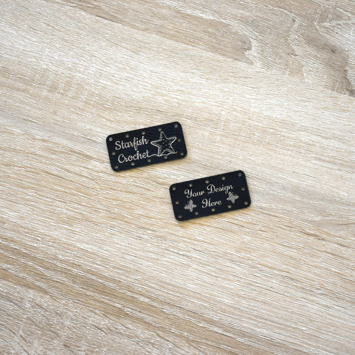 Custom Metallic Inlay Sew-On Patches - Black