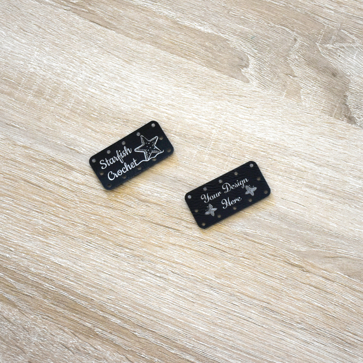 Custom Metallic Inlay Sew-On Patches - Black