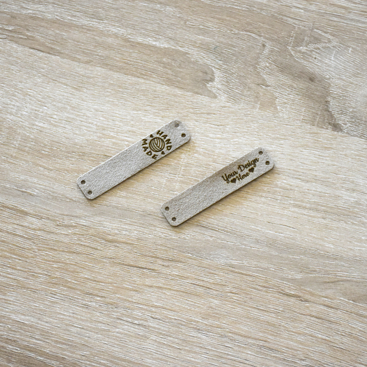 Wholesale Ultrasuede Sew-On Tags - Sahara