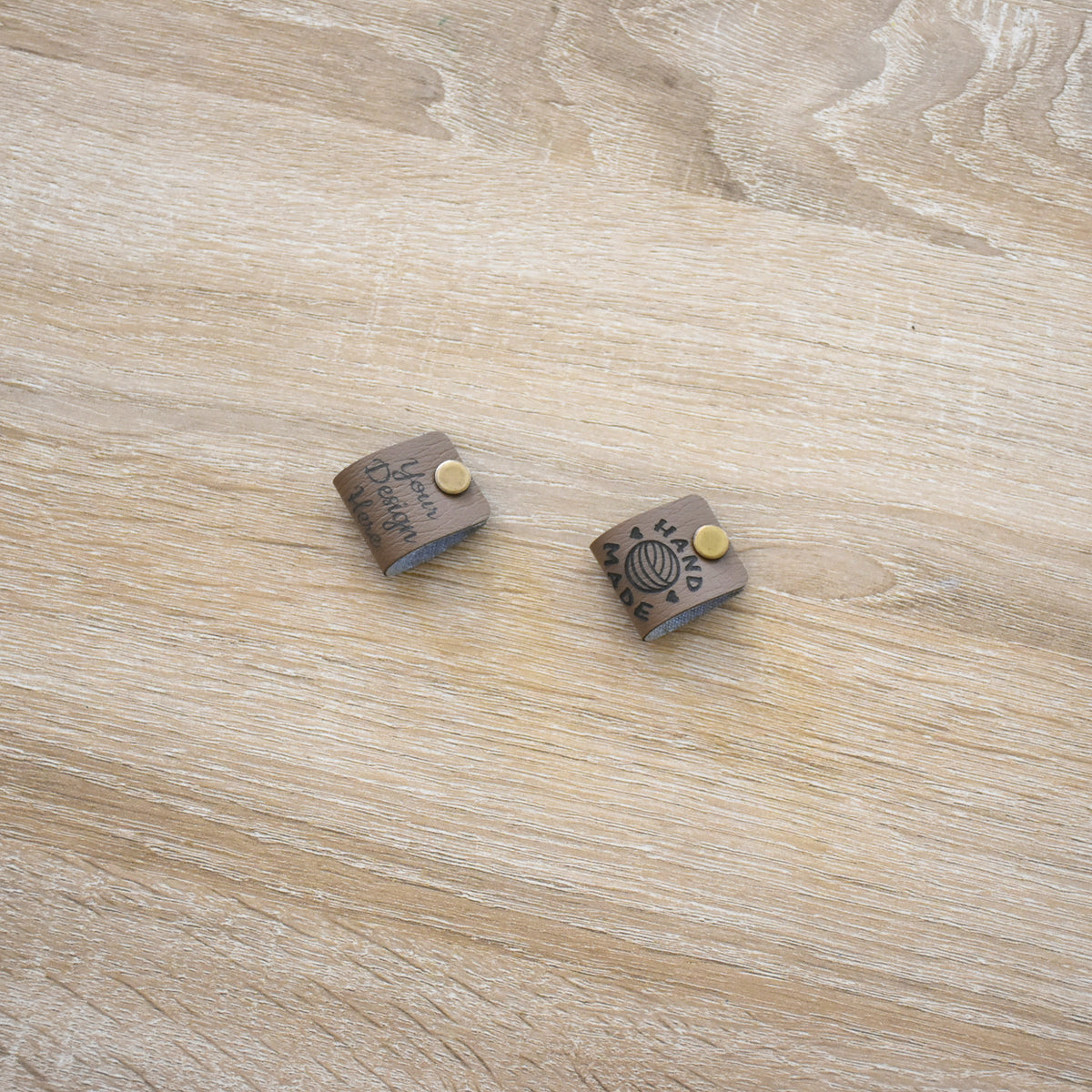 Custom Ultraleather Tags & Patches - Coffee