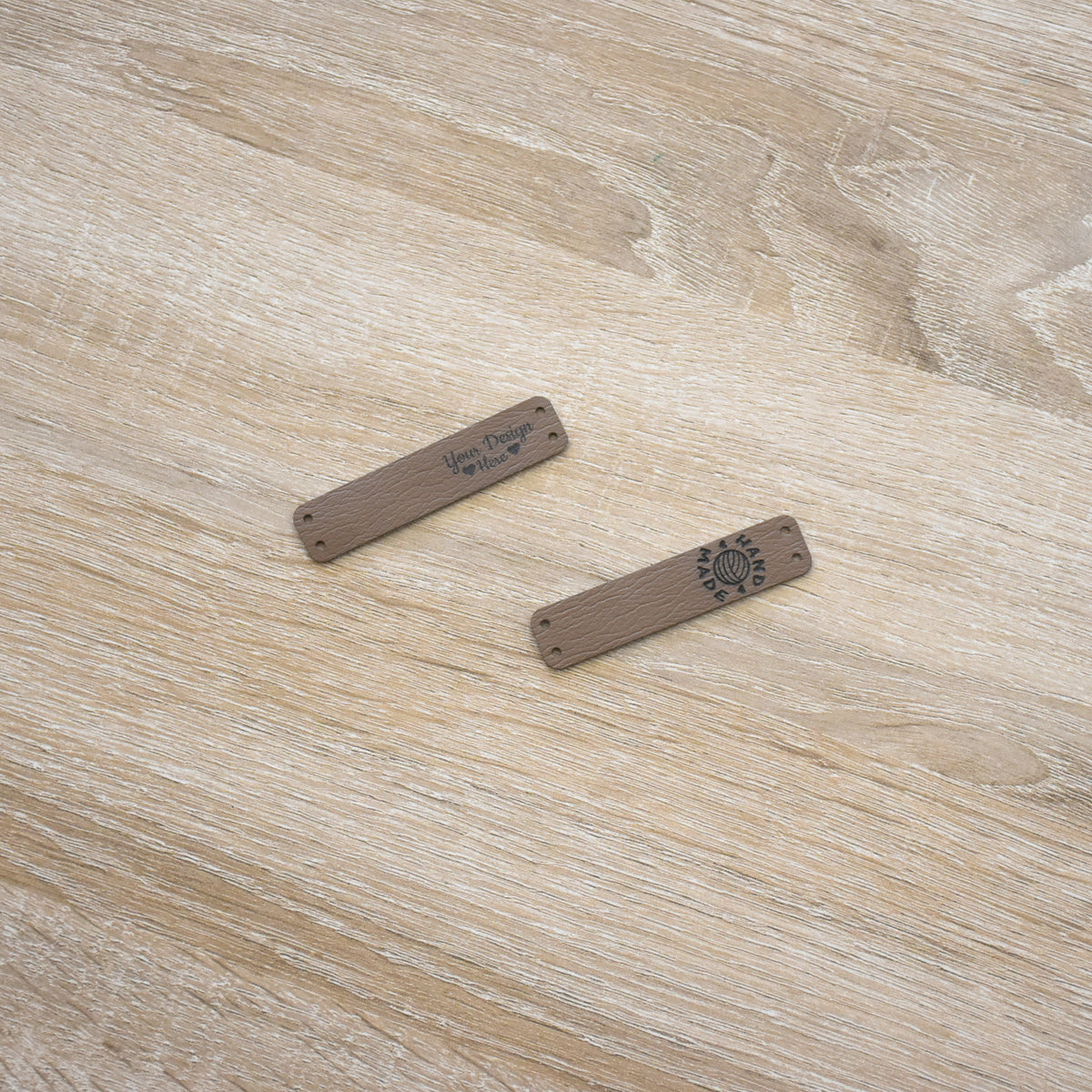 Custom Ultraleather Tags & Patches - Coffee