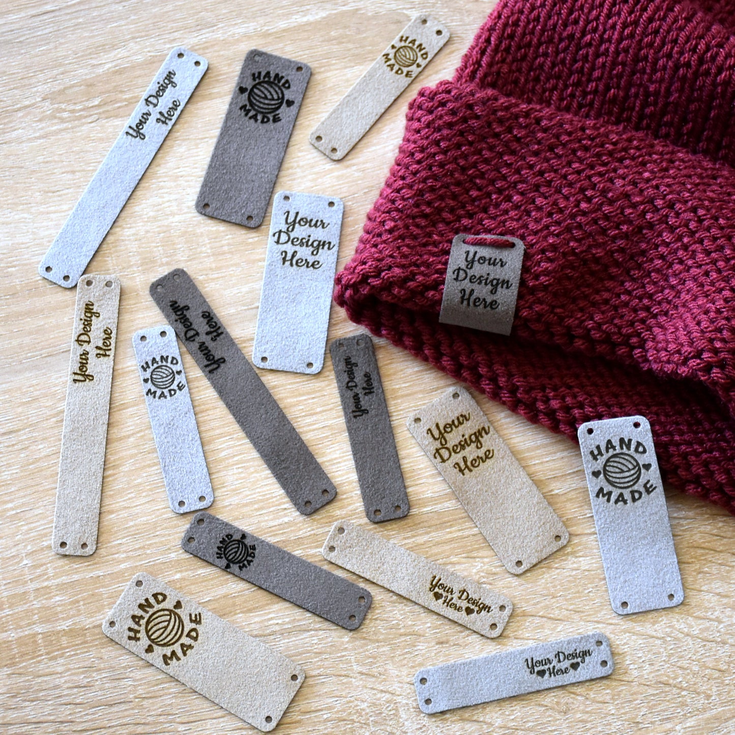Wholesale - Ultrasuede Sew-On Tags