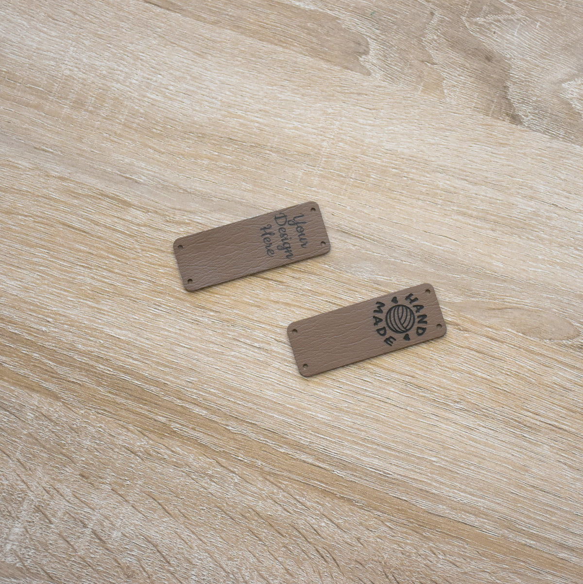 Custom Ultraleather Tags & Patches - Coffee