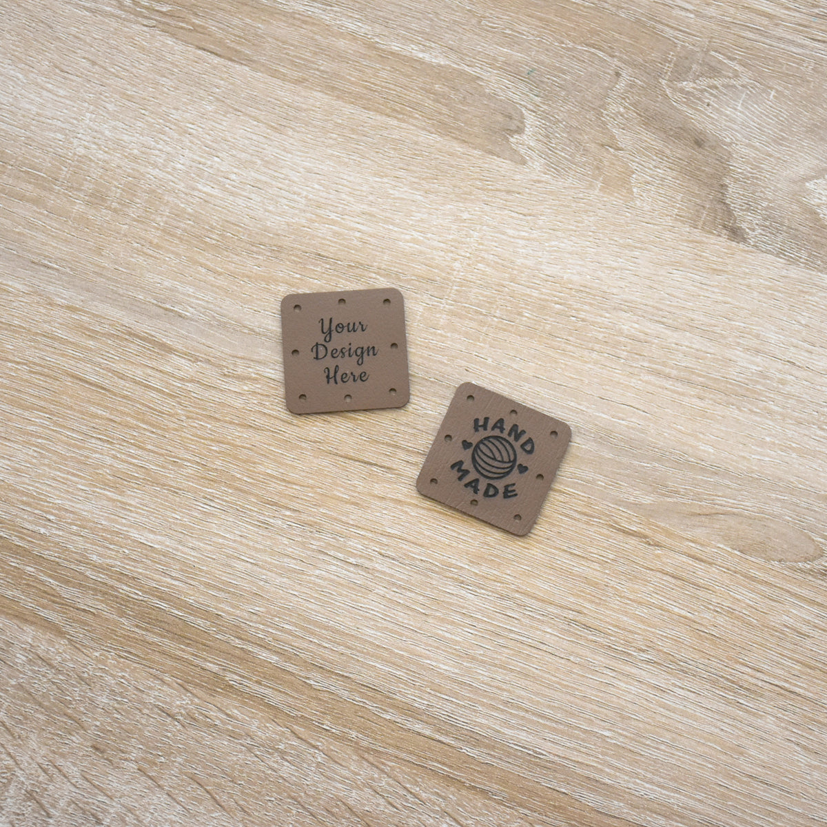 Custom Ultraleather Tags & Patches - Coffee