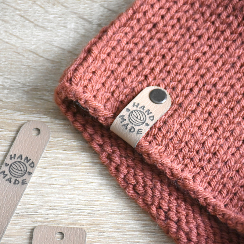 PRE - MADE Ultraleather Rivet Tags - Cashmere