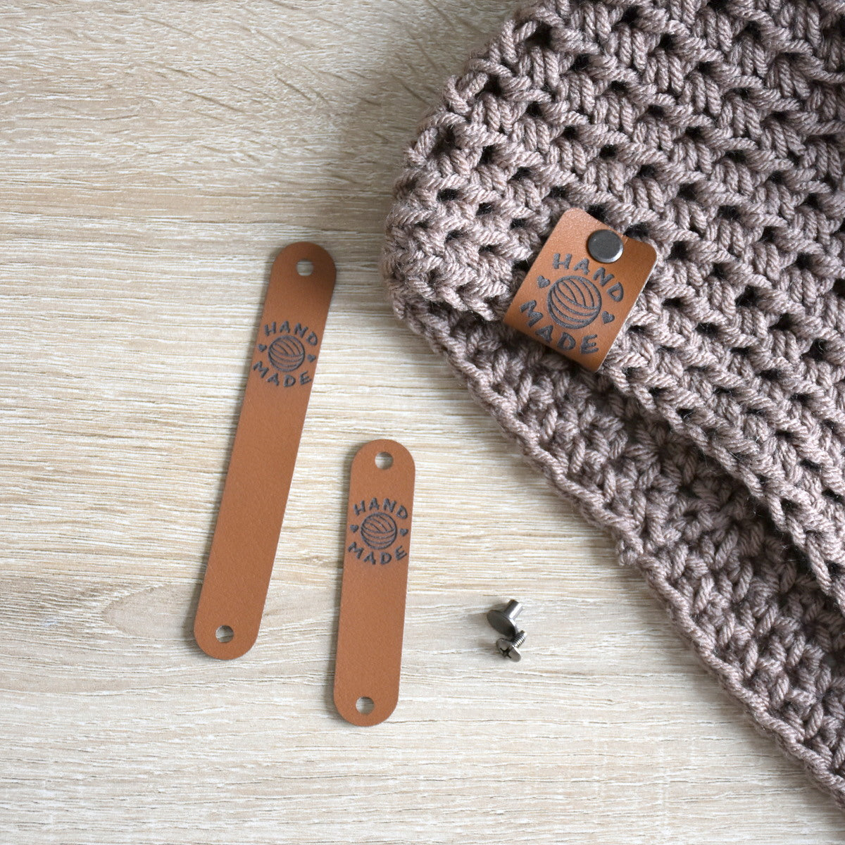 PRE - MADE Ultraleather Rivet Tags - Curry