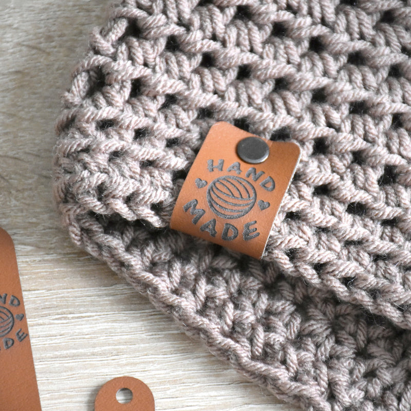 PRE - MADE Ultraleather Rivet Tags - Curry