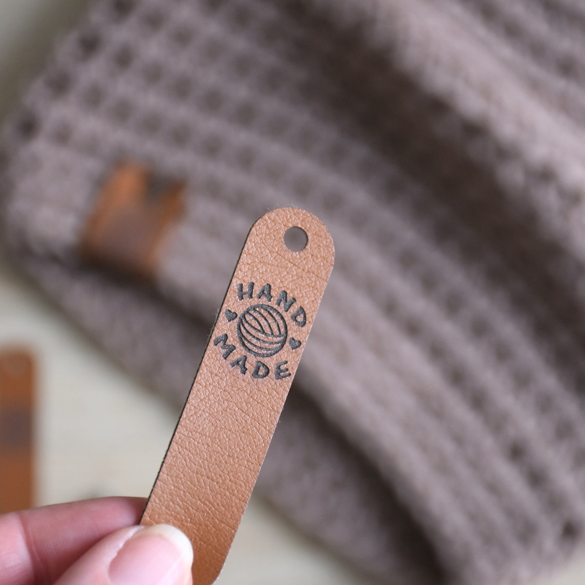 PRE - MADE Ultraleather Rivet Tags - Curry