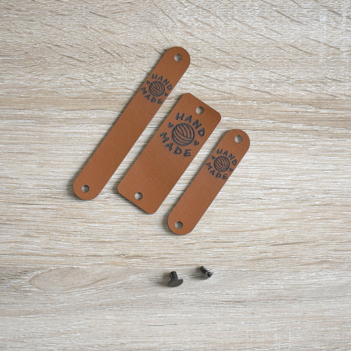 PRE - MADE Ultraleather Rivet Tags - Curry