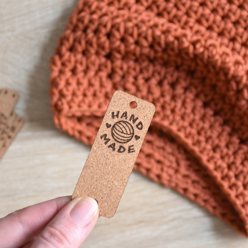 PRE - MADE Natural Cork Rivet Tags