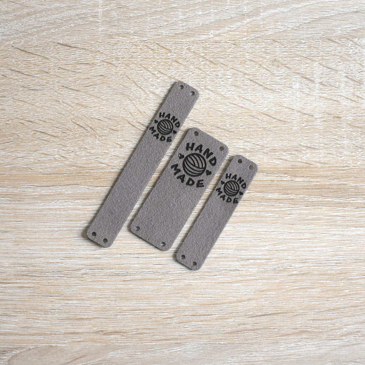 PRE - MADE Ultrasuede Sew-On Tags - Beaver