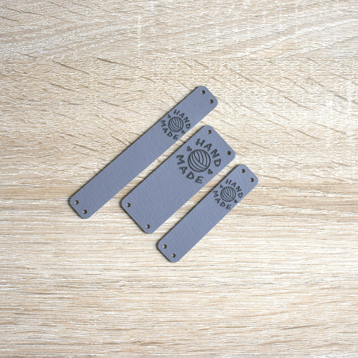 PRE - MADE Ultraleather Sew-On Tags - Granite
