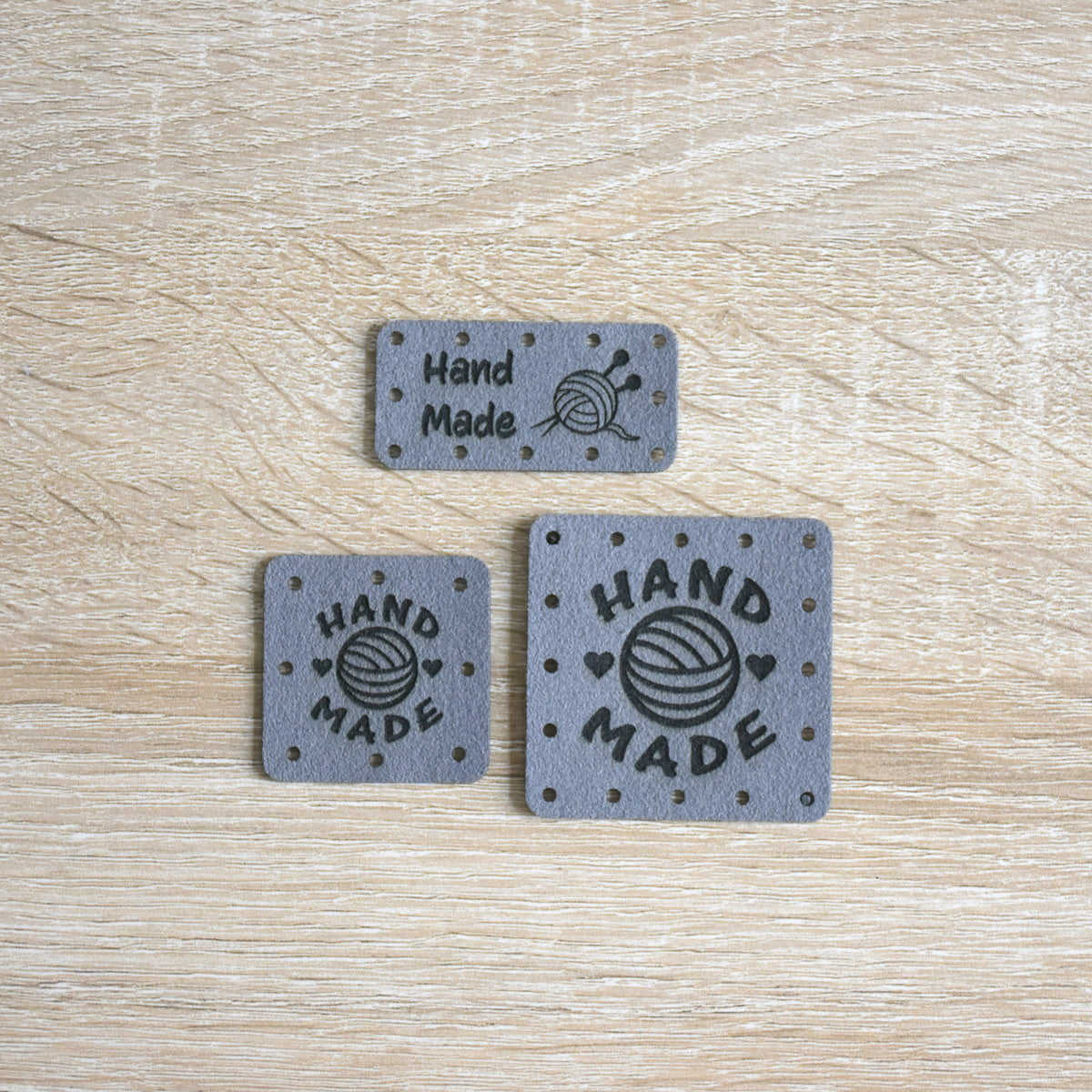 PRE - MADE Ultrasuede Patches - Pewter