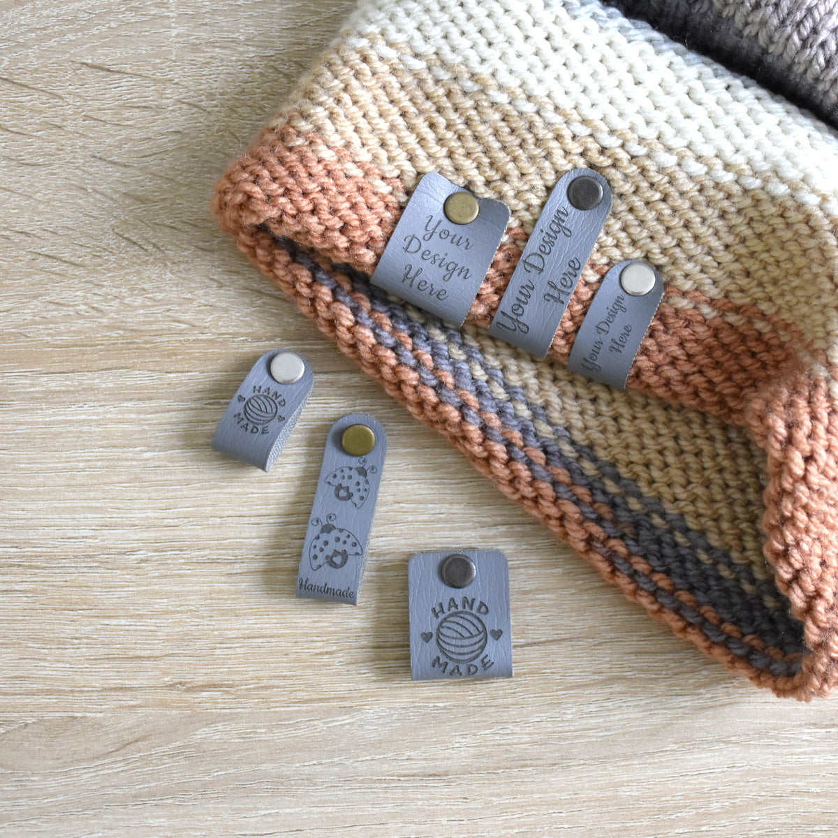 RE - ORDER - Ultraleather Rivet Tags - Granite