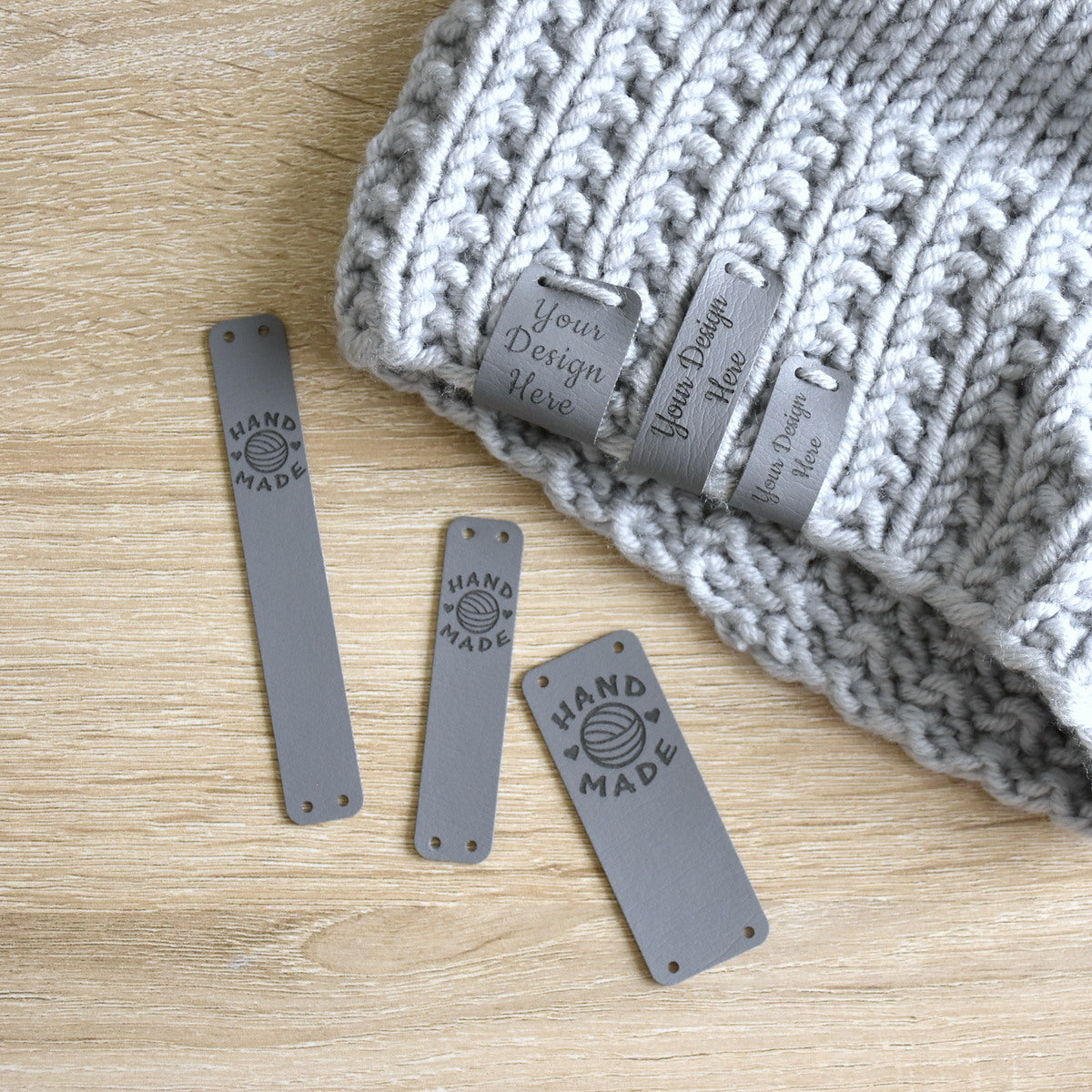RE-ORDER - Ultraleather Sew-On Tags - Granite