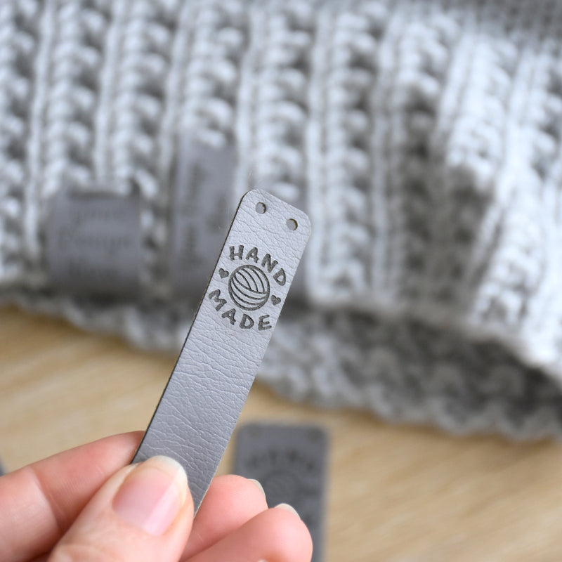 RE-ORDER - Ultraleather Sew-On Tags - Granite