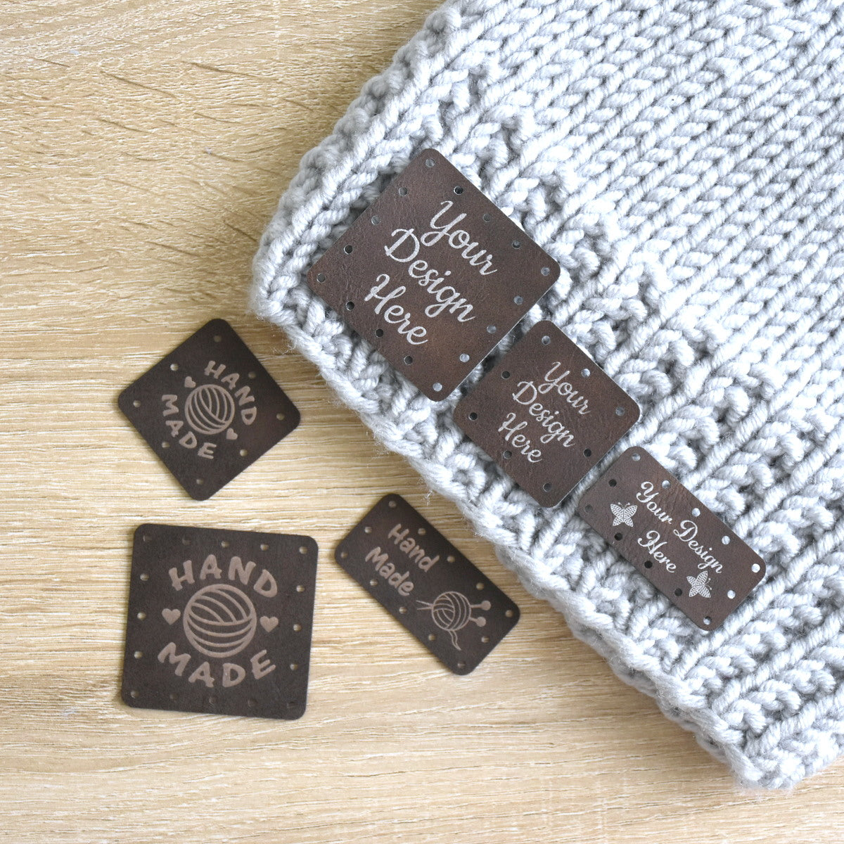 RE - ORDER - Metallic Inlay Sew-On Patches - Brown