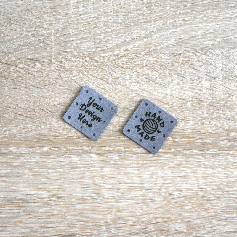 Wholesale Ultrasuede Sew-On Patches - Pewter